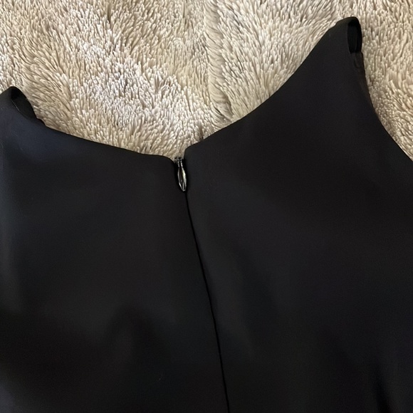 Long Black mermaid dress embroidered 2 fit & flare formal fancy sleeveless 2P - Picture 8 of 12